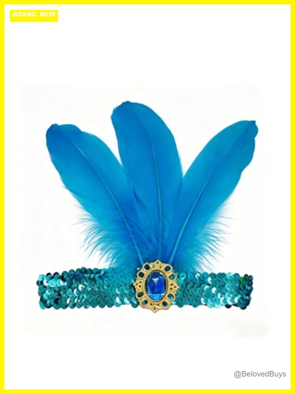 Feather headpieces 2pc 1920s flapper tribal costume headband showgirl